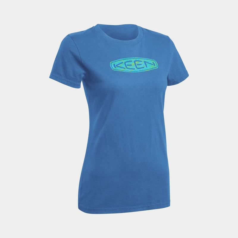 Keen Geode Logo T-Shirts Damen Navy Sale OC6970CR